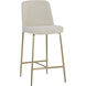 Zeke 37.75 inch Antique Brass / Bergen Ivory Counter Stool